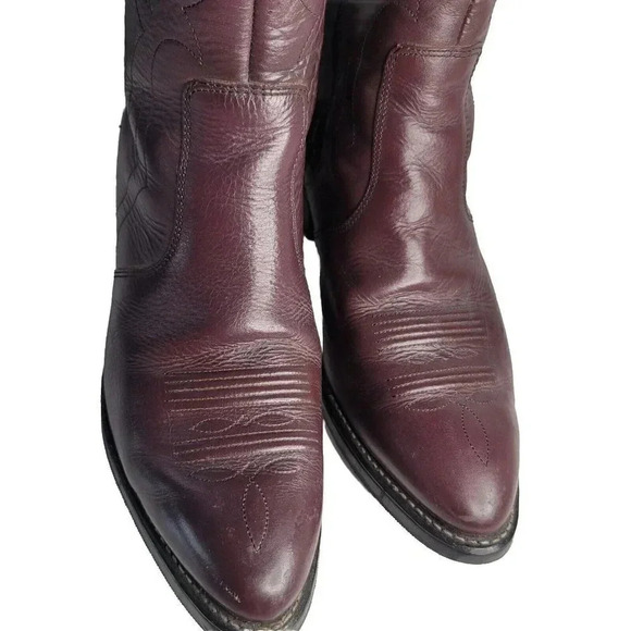 Vintage Long Haul  Leather Oil-Resistant Cowboy Ankle Boots Size 9 Side Zipper main image 12
